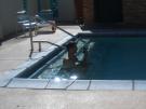 Relaxing in the pool after a death-defying day