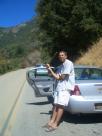 Stopped for road construction, Sequoia National Park, CA