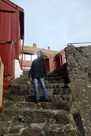 Climbing around the Tinganes, Tórshavn, Faroe Islands